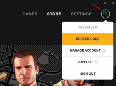 Activar un código en Rockstar Games Launcher