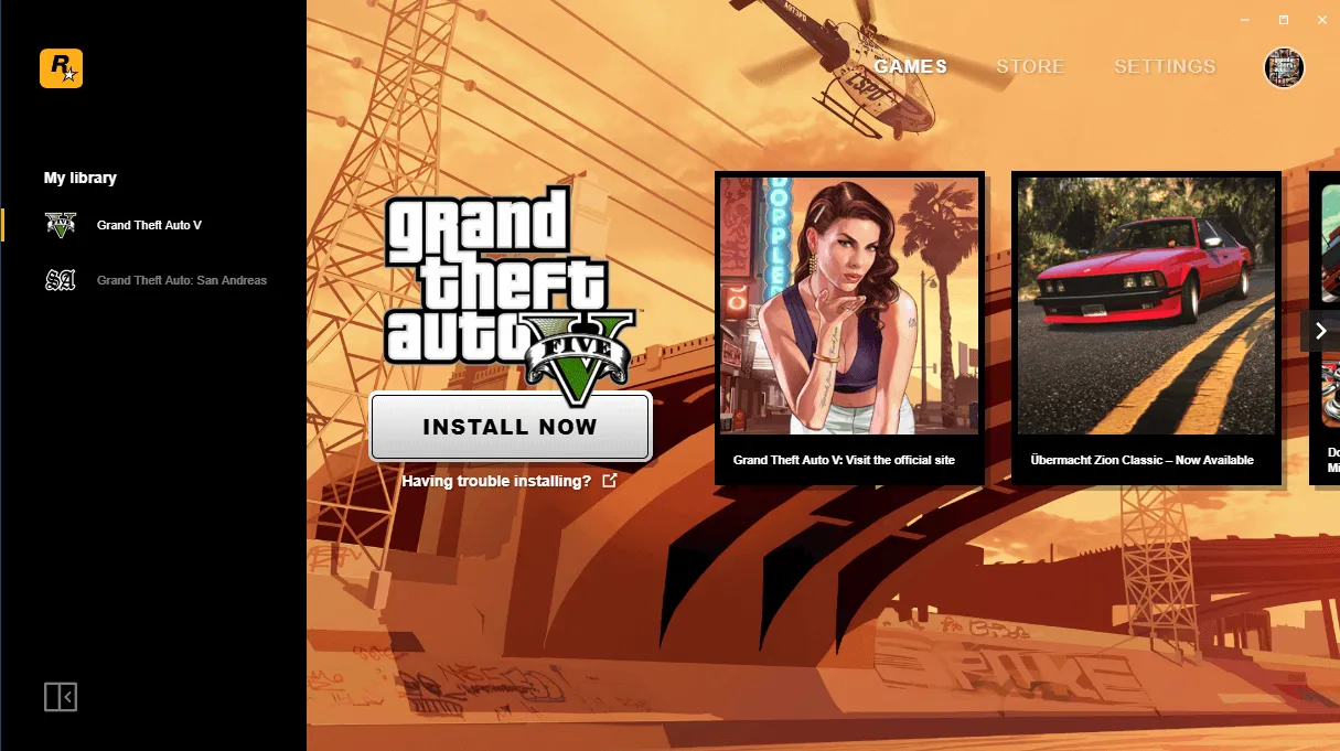Juego activado en Rockstar Games Launcher